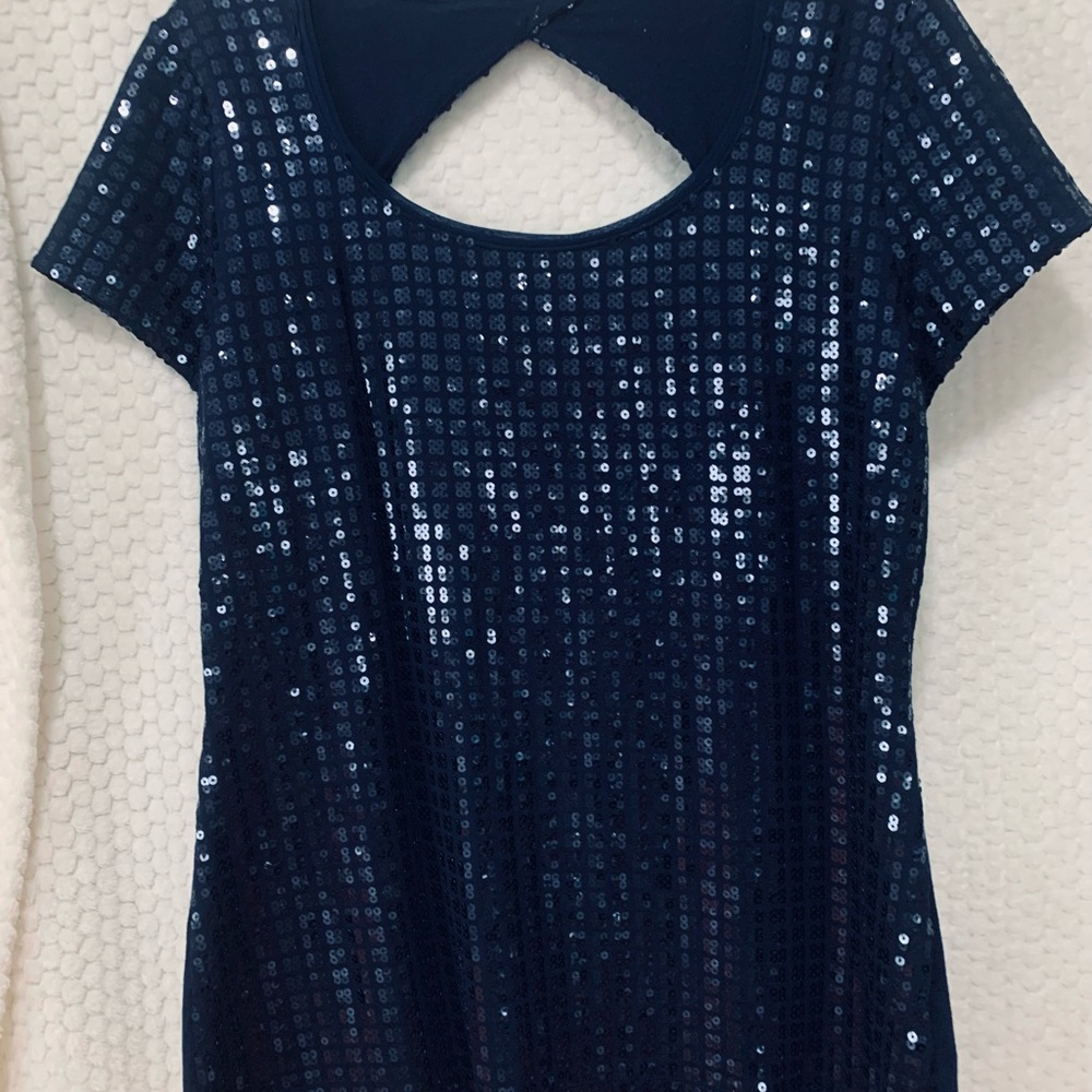 Navy Sequin Dress